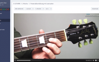 E-Gitarre lernen - Videounterreicht mit Detailansicht