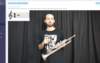 Trompete lernen - Der Videobereich mit Detaildarstellung