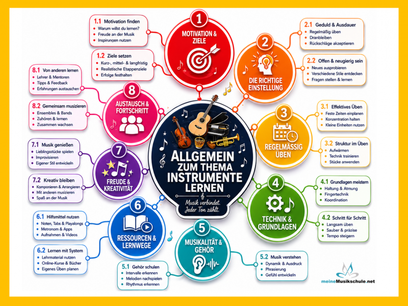 Mindmap Instrumente lernen