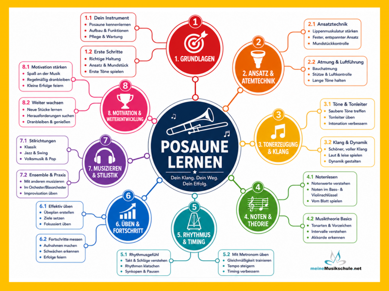 Mindmap Posaune lernen